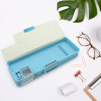 Plastic Multipurpose Compass Box (1 Pc, Mix Design)