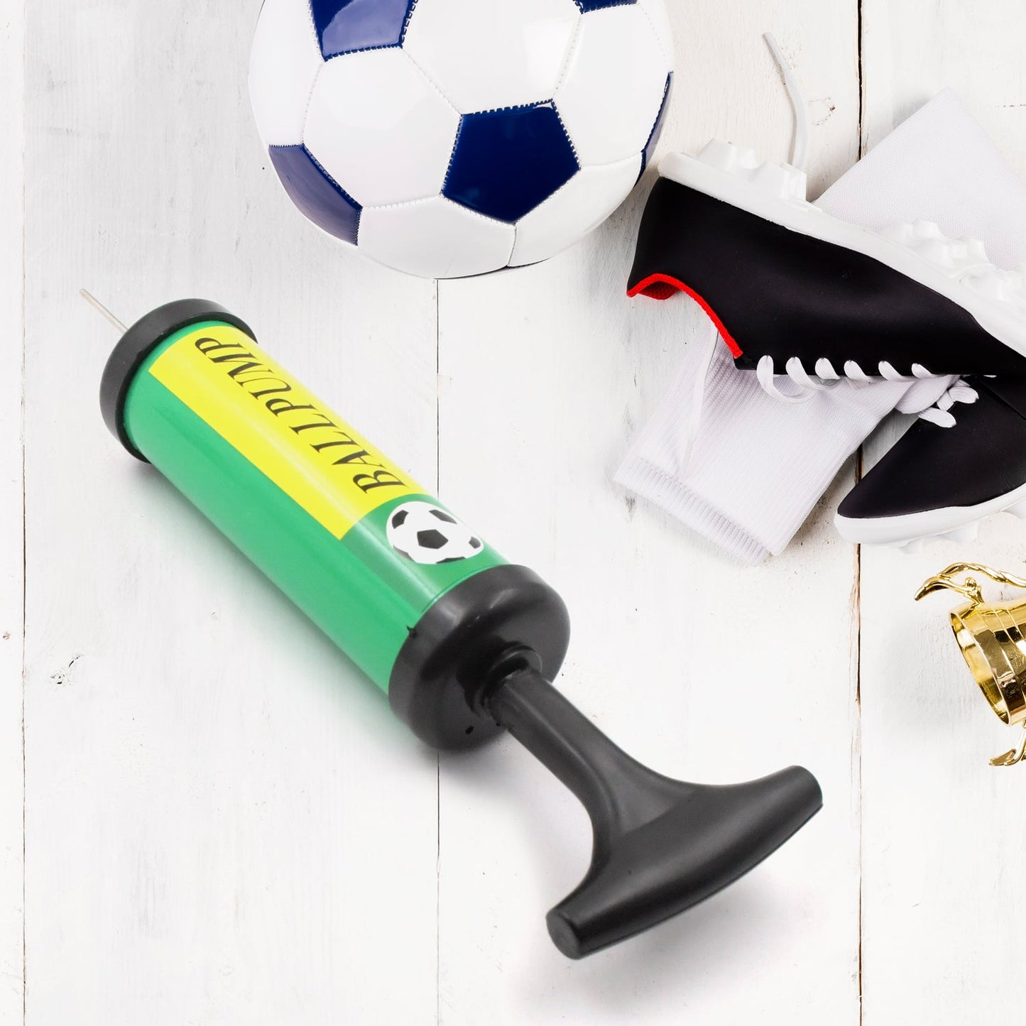 Inflator Air Ball Pump Soft Bouncing Ball Development Kids Toy (17 Cm)