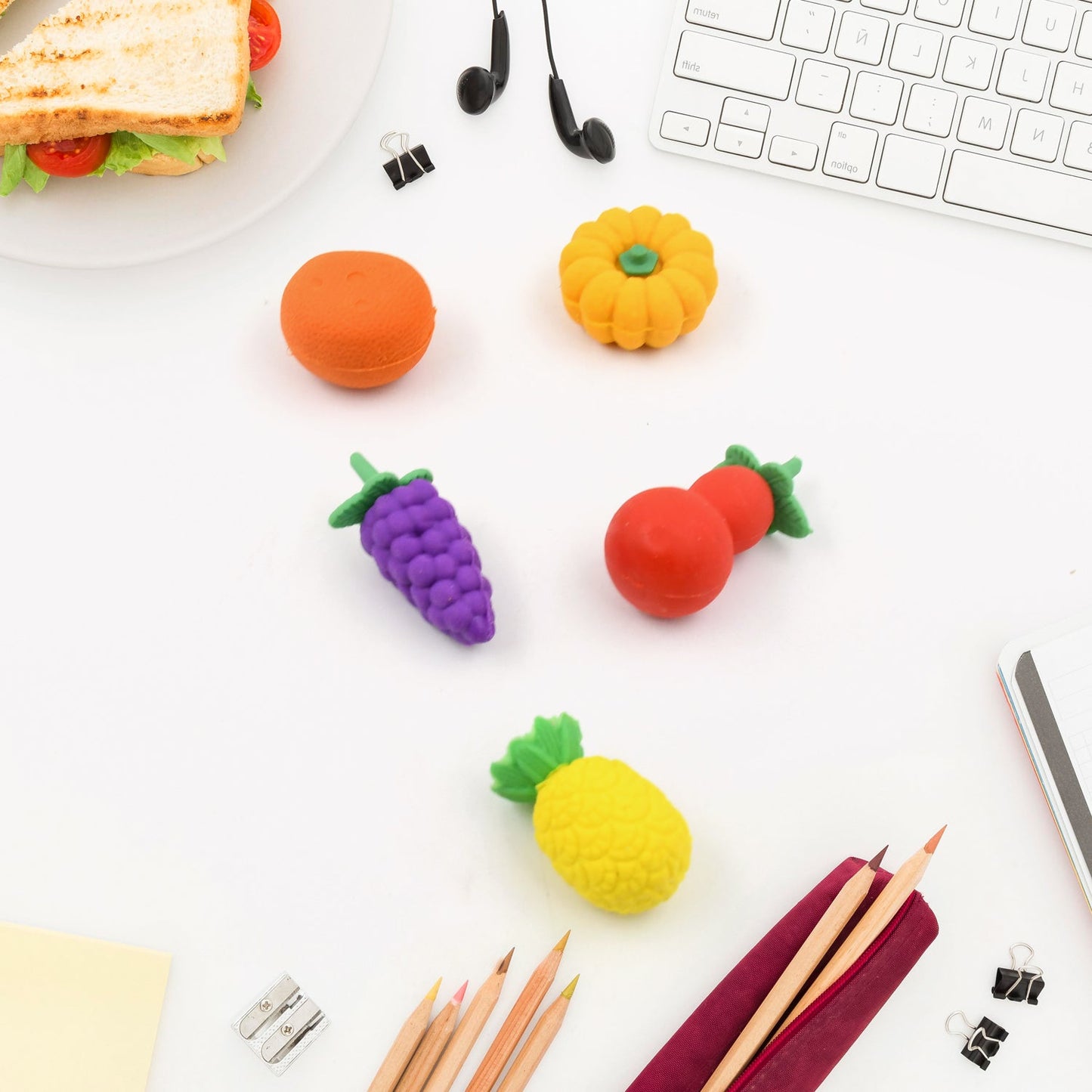 3D Mix Design Fancy & Stylish Colorful Erasers (1 Set)