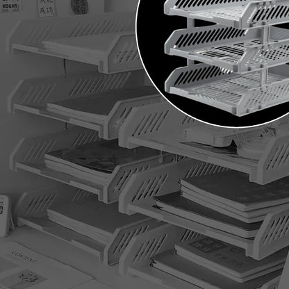 Multifunctional File Rack Drawers: Desktop Storage for Office Supplies (4/3 Layers)
