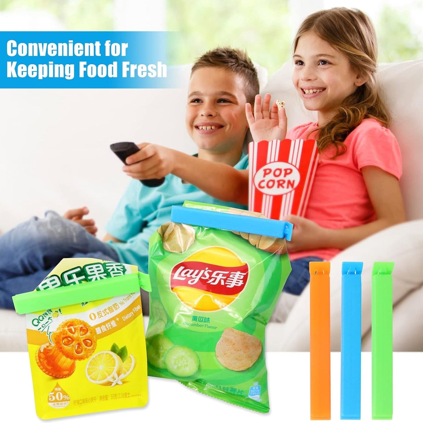 Food Bag Clip Sealer – Airtight Plastic Clips Snacks, Kitchen & Camping (18 Pc Set)