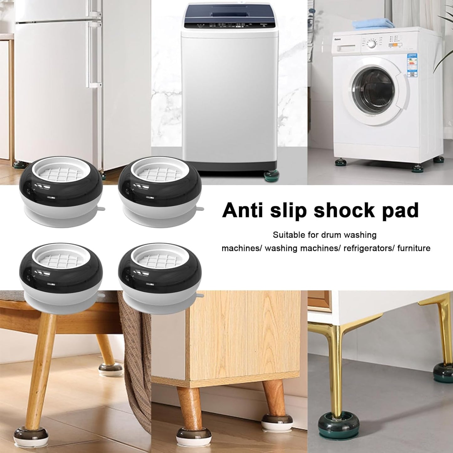 Anti Vibration Pads for Washing Machine,  (4 pcs Set)