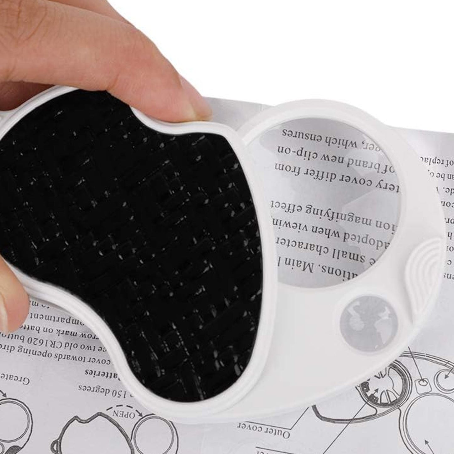 Double-Magnification Led Magnifiers Light Folding Keychain (1 Pc / Mix Color)