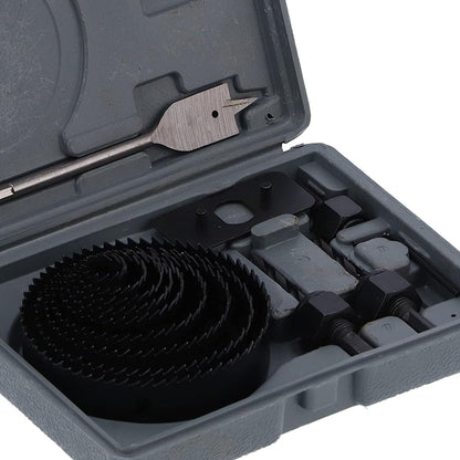 Drill Hole Cutter, Carbon Steel High Accuracy Incisive Hole Saw for Cutting PCV  (18 Pcs Set)