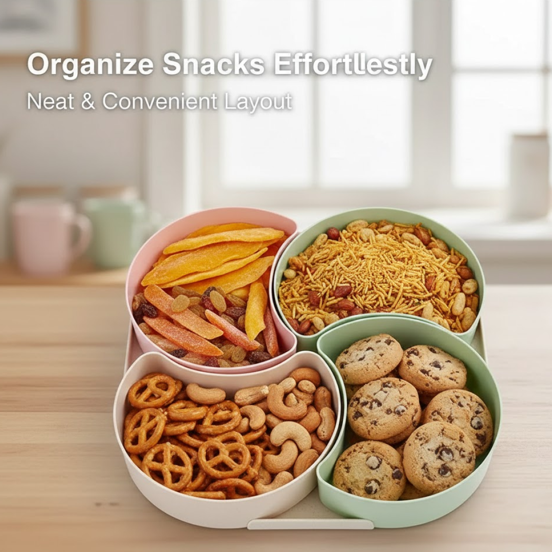 Large Compartment Box | Creative Divided Food Fruit Plate