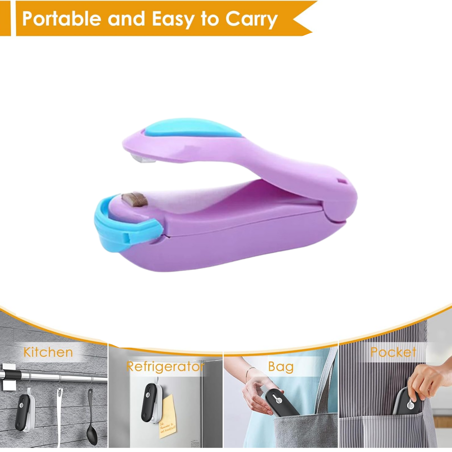 Hand Held Sealer (Mini Sealing Machine / Mix Color / 1 Pc)