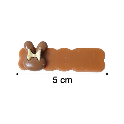 Cute Character Bow Decorative Hair Clip Set (3 Pc)