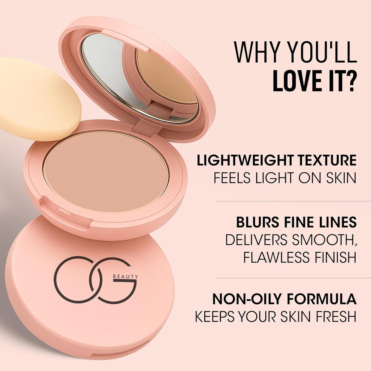 OG Beauty Biscotti Flawless Touch Compact Powder (9 GM / 1 Pc)