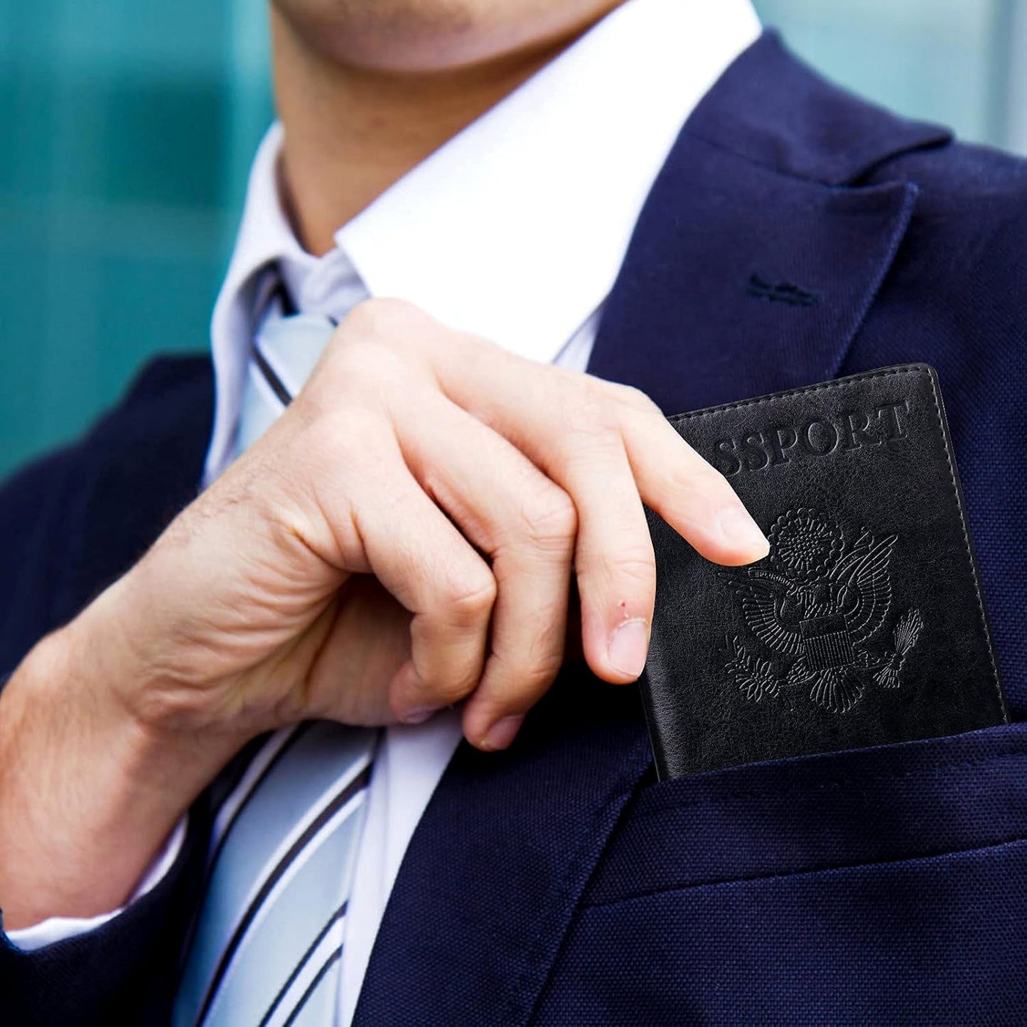 Premium Leatherette Passport Holder Cover (1 Pc)